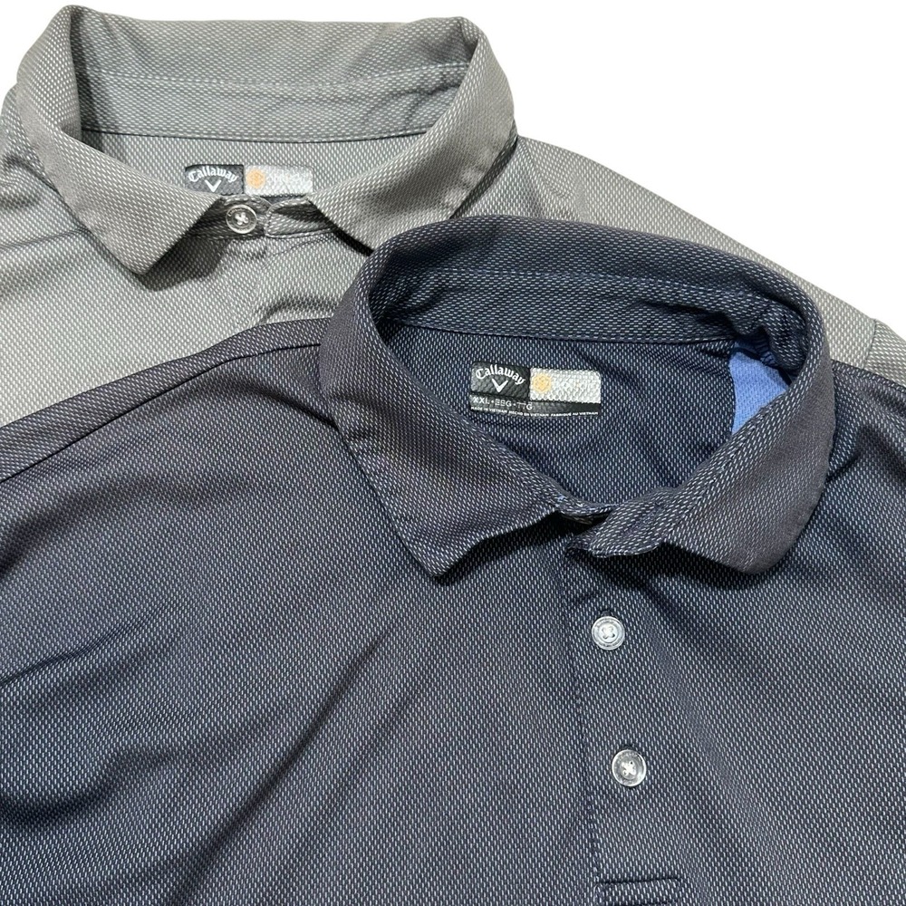 Lot Of 2 Callaway Opti-Dri XXL Mens Golf Polo Shirt Moisture‎ Wicking
